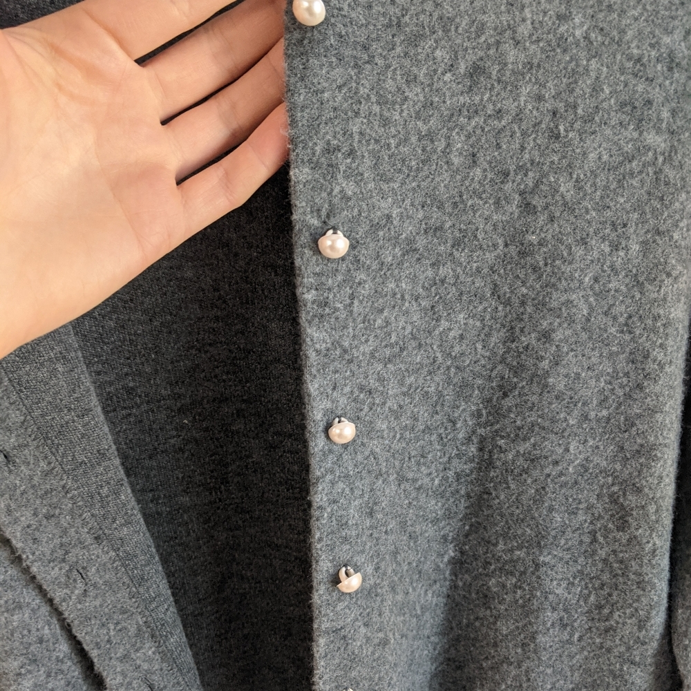 Vintage 90s Cropped Button Down Fuzzy Cardigan - Picture 7 of 9